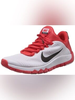 Nike Mens Free Trainer 5.0 644671-106 Red White Running Shoes Lace Up Size 12